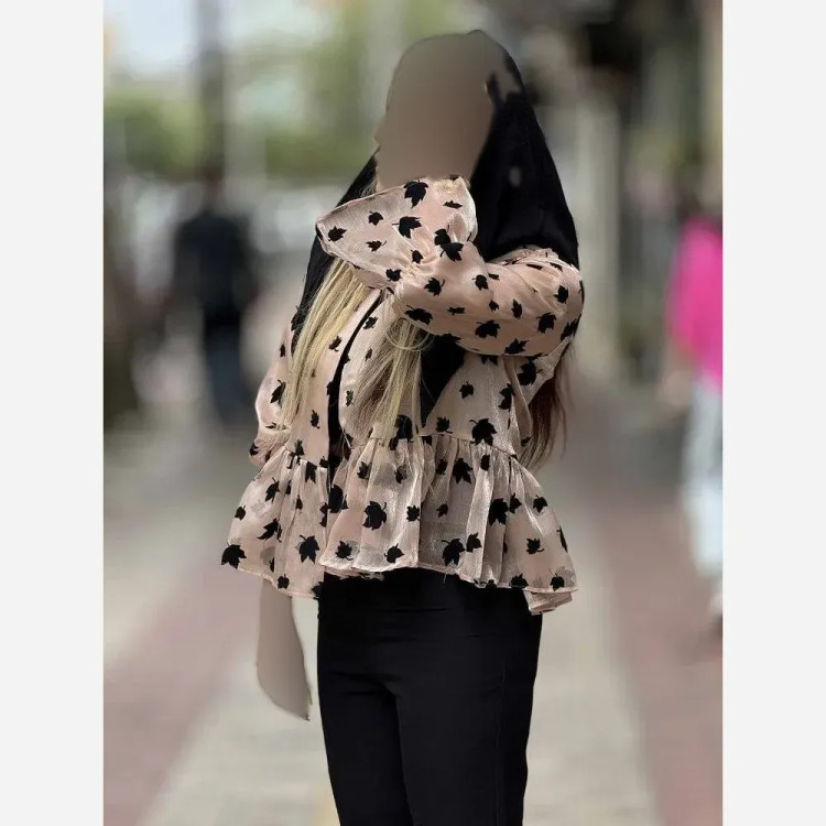 شومیز زنانه مدل نیلاس جنس ارگانزا رنگ پنککی فری سایز 38 تا 46
