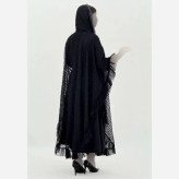 ست دو تیکه سارافون و رویه مدل ابریشم رنگ مشکی فری سایز