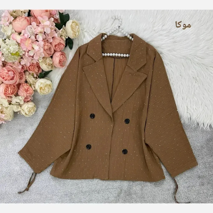 کت پانچ زنانه آیوا بارانی فول نگین فری سایز تا 48
