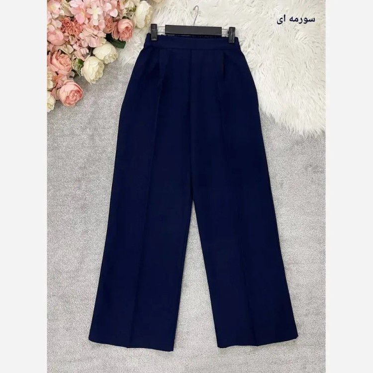 شلوار بگ زنانه پارچه مازراتی 330 گرم درجه یک پشت کش و جلو پیلی