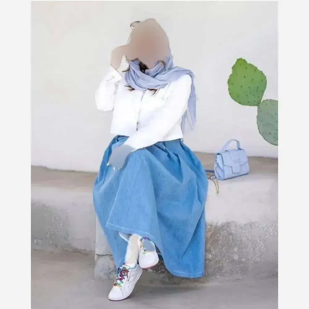 کت و دامن زنانه مدل الیزابت جنس مازراتی و جین تنسل فری سایز تا 48