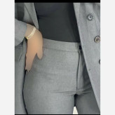 کت و شلوار اداری زنانه جنس فاستونی در سه رنگ مشکی سرمه ای طوسی