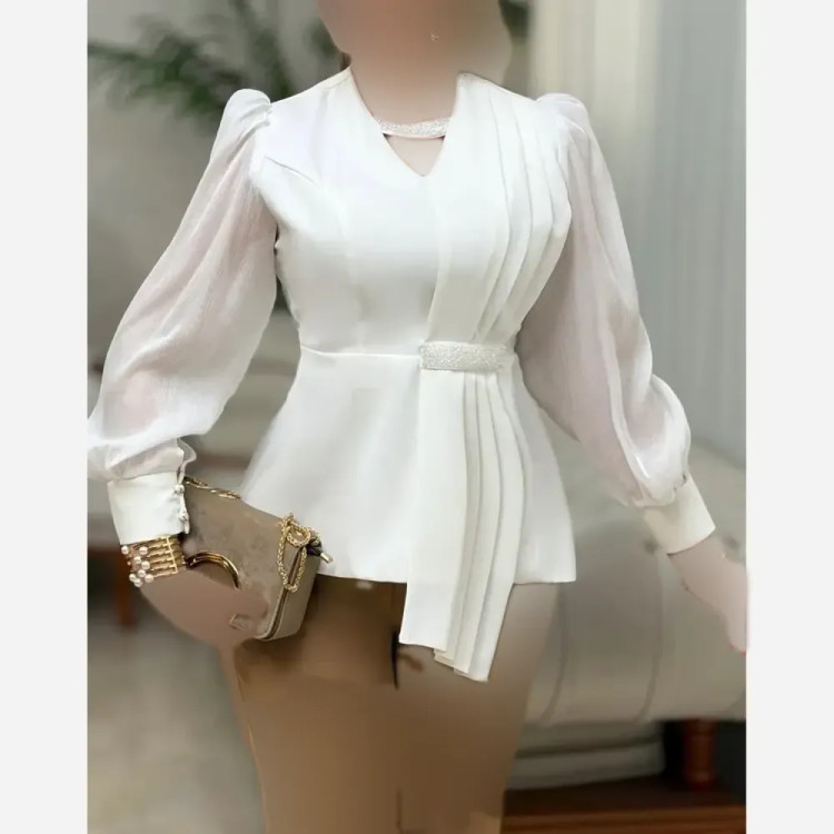 کت زنانه مجلسی مازراتی آستین ارگانزا مروارید دوزی شده مدل مهتاب