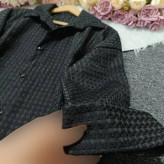 شومیز مانتویی باکسی حصیری زنانه فری سایز مناسب 38 تا 48