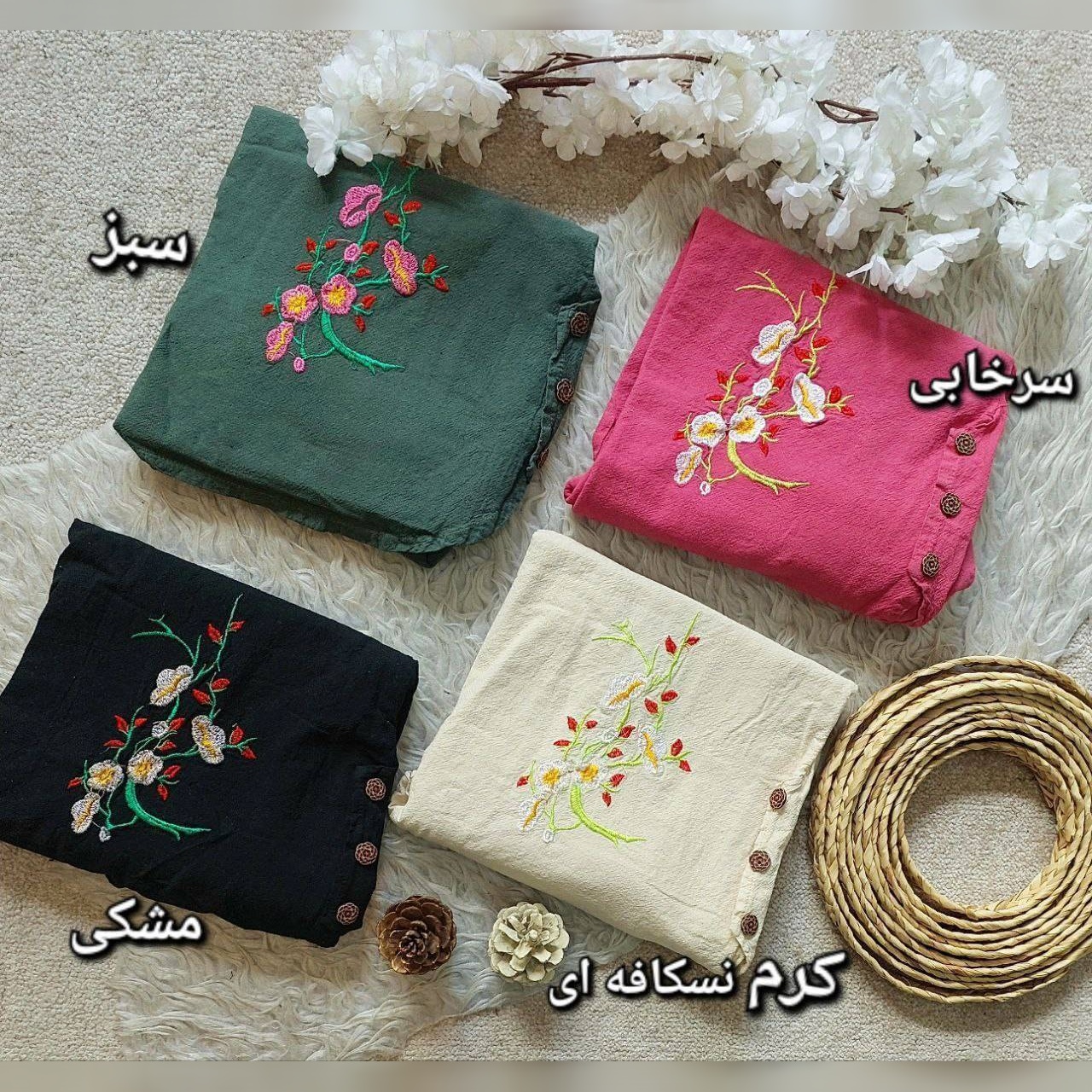 شومیز زنانه مدل نیکا جنس الیاف فری سایز