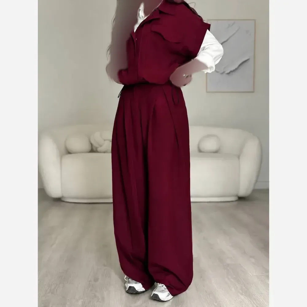 ست وست و شلوار زنانه مدل کاملیا جنس کرپ مازراتی هلن درجه یک