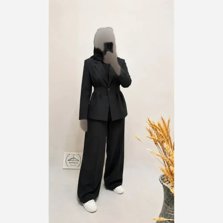 کت و شلوار زنانه مدل ساعت شنی کرپ مازراتی درجه یک
