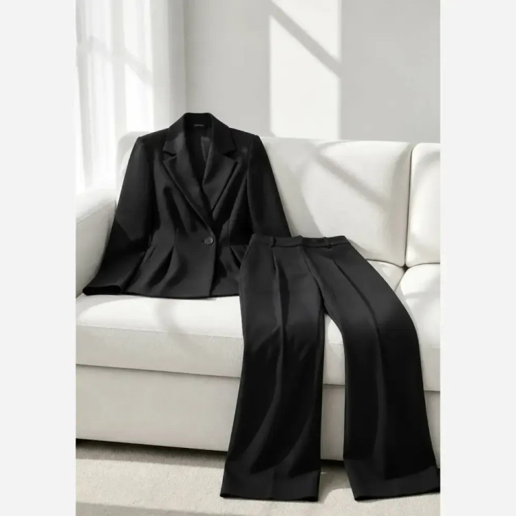 کت و شلوار زنانه مدل ساعت شنی کرپ مازراتی درجه یک