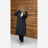 مانتو مجلسی زنانه مدل شیدا جنس مازراتی درجه یک رنگ مشکی سایز بزرگ