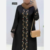 مانتو مزونی شانتون صوفیا یقه گرد دکمه مخفی سایز بزرگ 40 تا 54