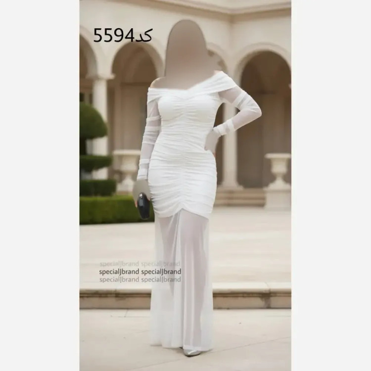 پیراهن مجلسی زنانه مدل هاریکا جنس فلامنت و تور در سه رنگ متنوع