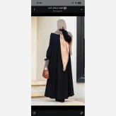 عبا زنانه مدل الیزه رنگ مشکی سایز فری سایز