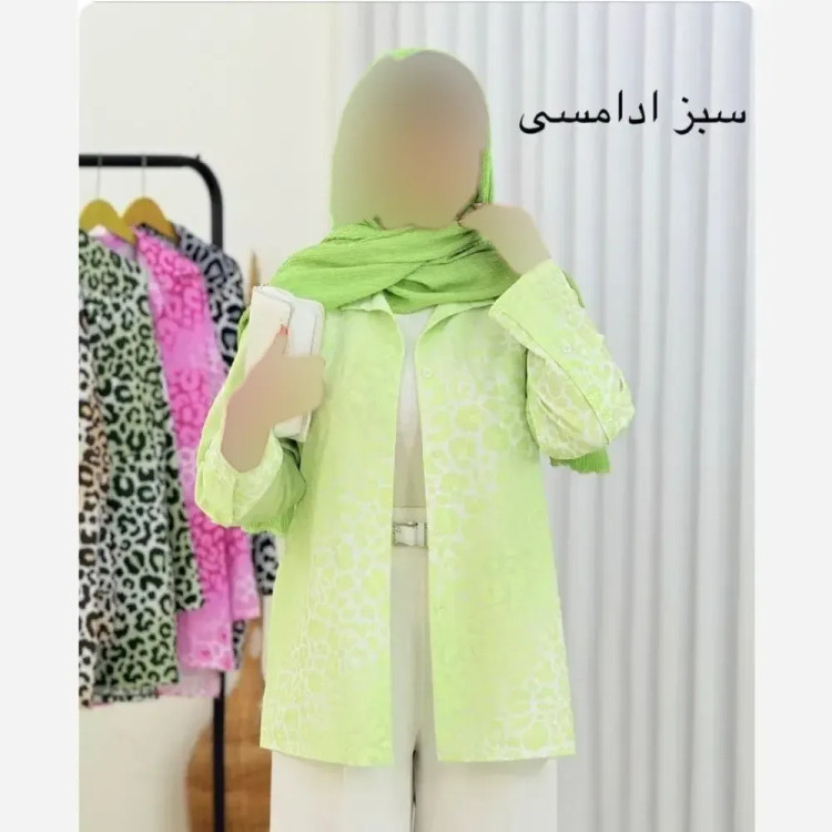 شومیز زنانه طرح پلنگی جنس ینزی فری سایز با جیب کاربردی