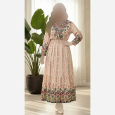 پیراهن ساحلی زنانه یقه چپ و راستی جنس بوگاتی فری سایز تا 48