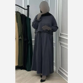 عبای زنانه مروارید دوزی شده جنس الیزه فری سایز مناسب 38 تا 50