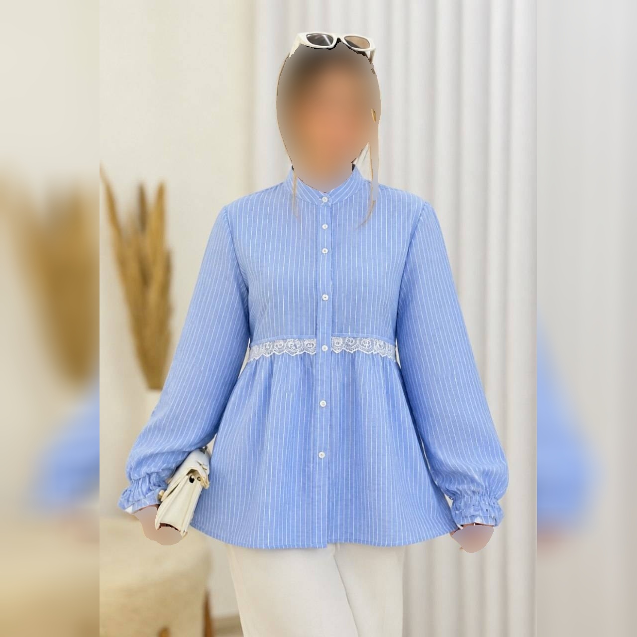 شومیز راه راه مدل آزاده