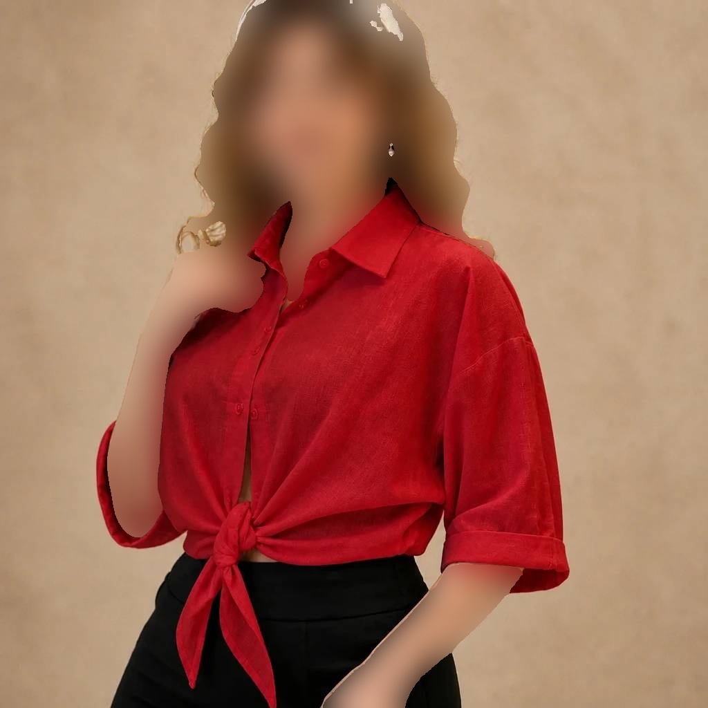 شومیز گره ای ابرو زنانه مدل بادی جنس ابرو بادی فری سایز