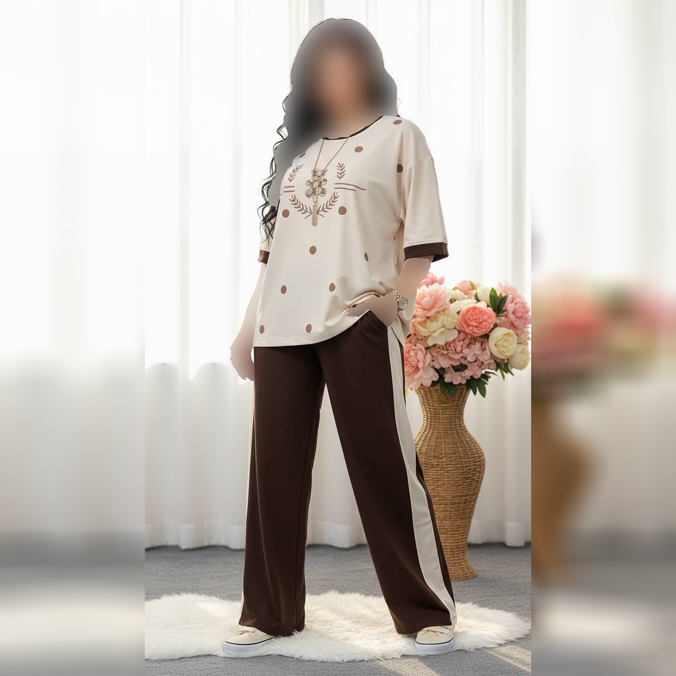 تیشرت و شلوار زنانه پنبه گلکسی