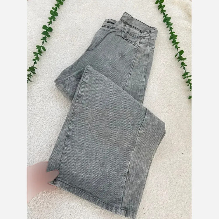 شلوار جین واید لیرادا ترک رنگ ذغالی و طوسی روشن