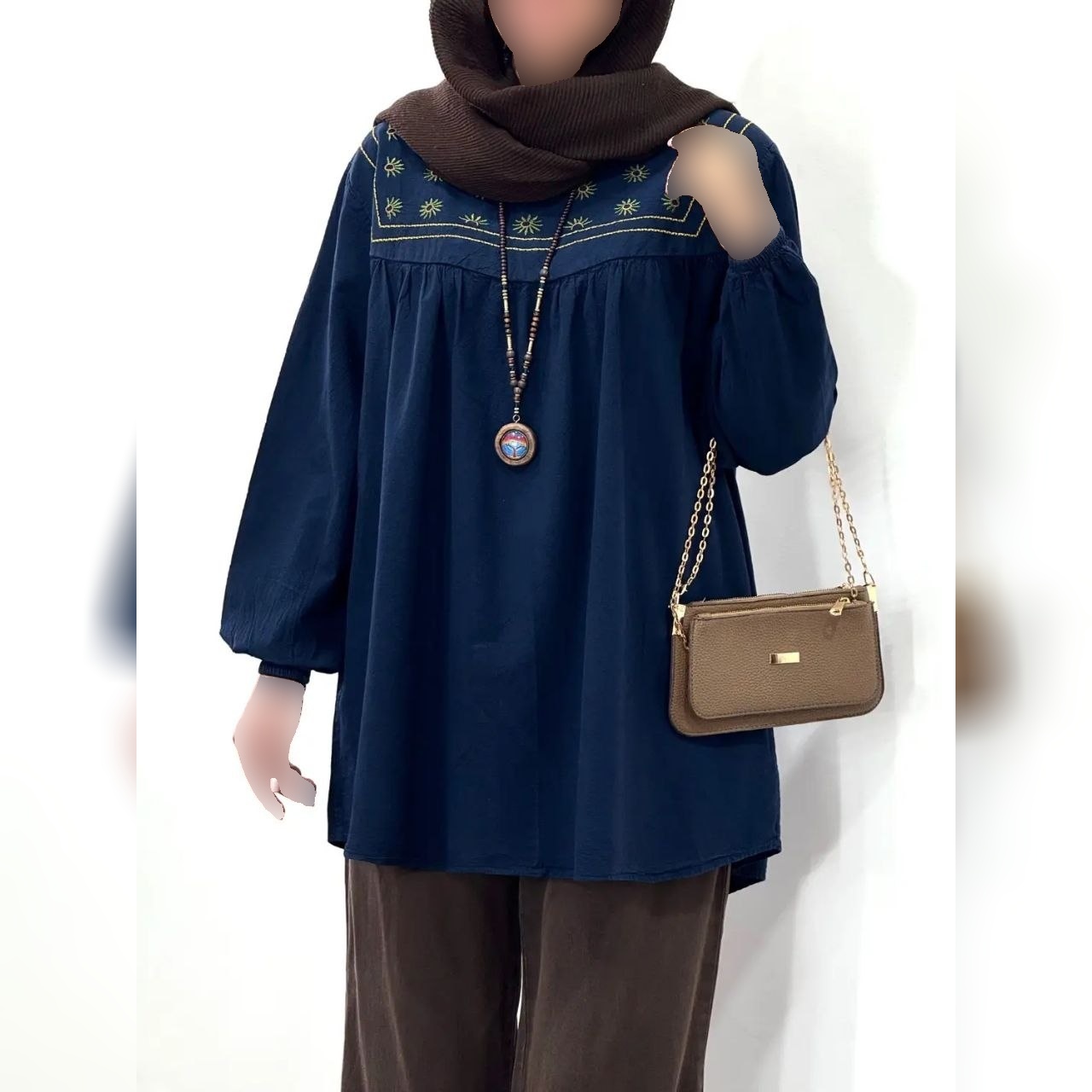 مانتو زنانه پارچه الیاف کارو