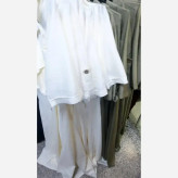 مانتو بلند هلن شانتون اسلپ با کمربند حصیری پهن فری سایز