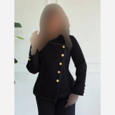 کت و شلوار زنانه کلاسیک کرپ مازراتی رنگ مشکی