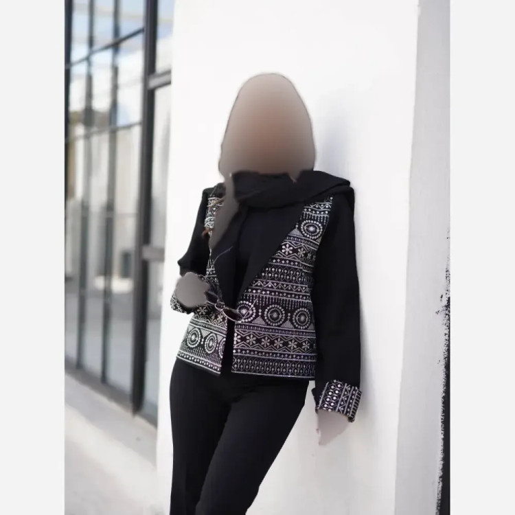 کت سوزن دوزی زنانه مدل الناز لایی کشی شده هندی درجه یک