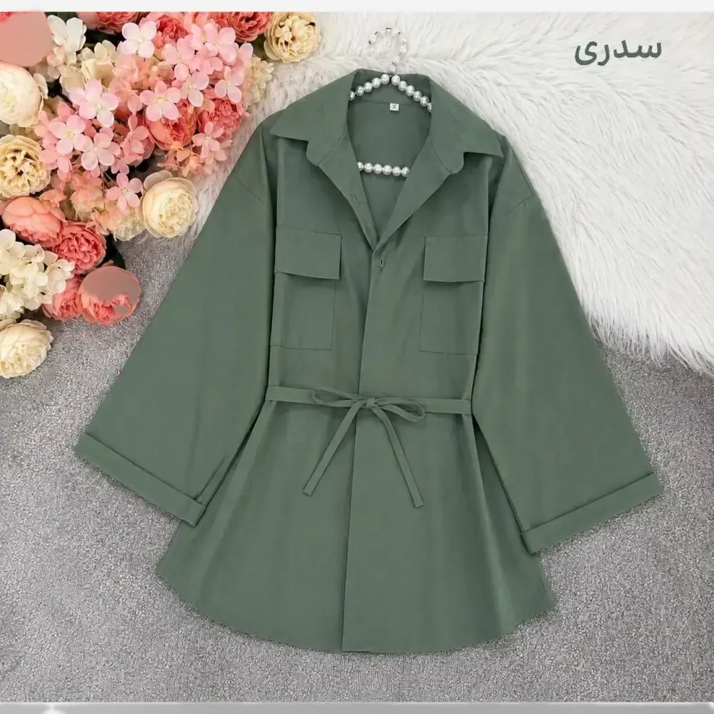 مانتو داکرون کمرگت زنانه رنگی سایز 1 و 2