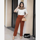 شلوار مازراتی راستا ساده زنانه جنس کرپ مازراتی سایز بزرگ