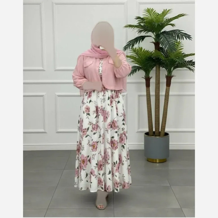 کت و سارافن زنانه ایدا جنس شانتون کریشه و ابروبادی سایز 38 تا 46