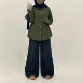 مانتو شانتون پشت دکمه زنانه سایز 40 تا 48 رنگ بندی متنوع