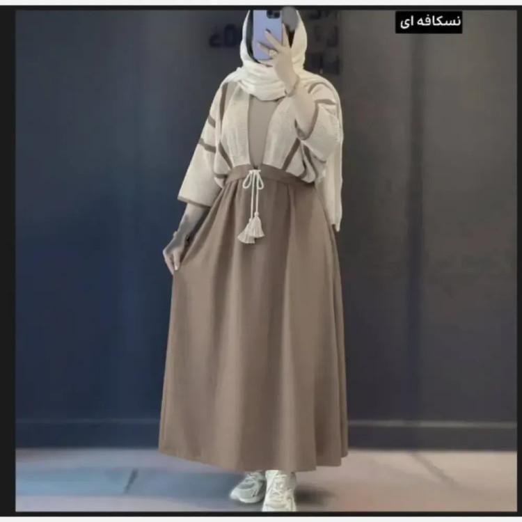 کت سارافون مهدیس جنس کت لنین زارا و سارافون شانتون سایز 38 تا 48