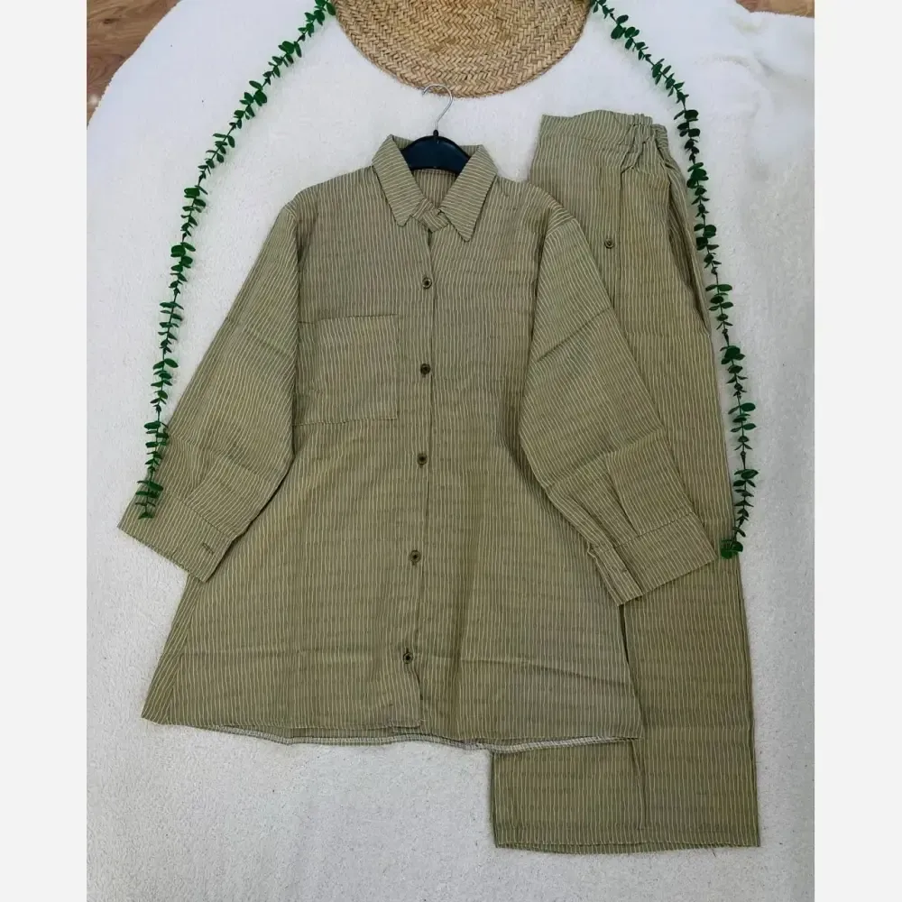 ست تونیک شلوار سالسا شانتون عنکبوتی فری سایز زنانه