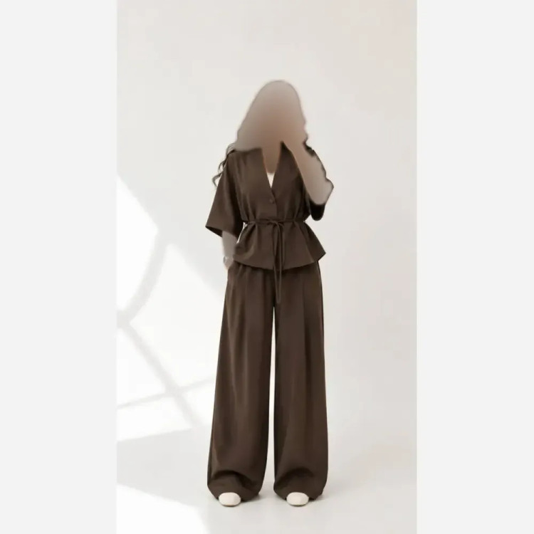 ست تک دکمه کرپ مازراتی وارداتی درجه یک رنگ مشکی سورمه ای قهوه ای نسکافه ای فری سایز 38 تا 46