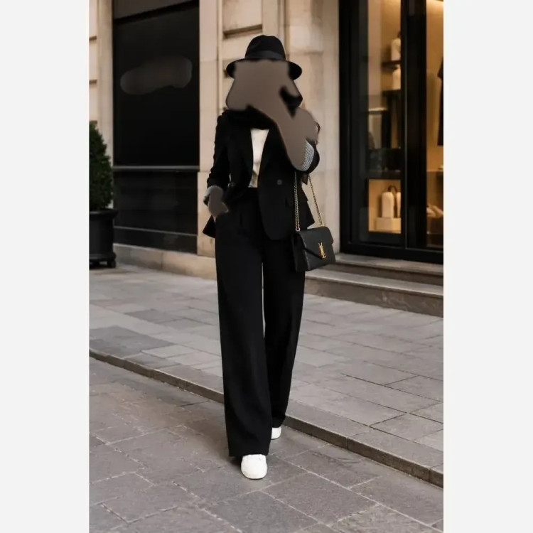ست کت شلوار مدل حسنا لنین وارداتی گرم بالا زنانه سایزبندی 1 و 2