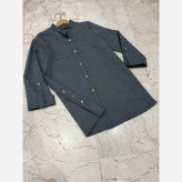 مانتو کوتاه پرشیا بغل دکمه مدل چهرک دانشجویی اداری 4 رنگ 2 سایز