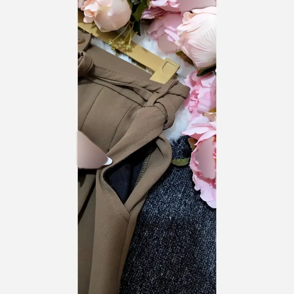شلوار فول بگ ریزشی کرپ مورگان درجه یک زنانه