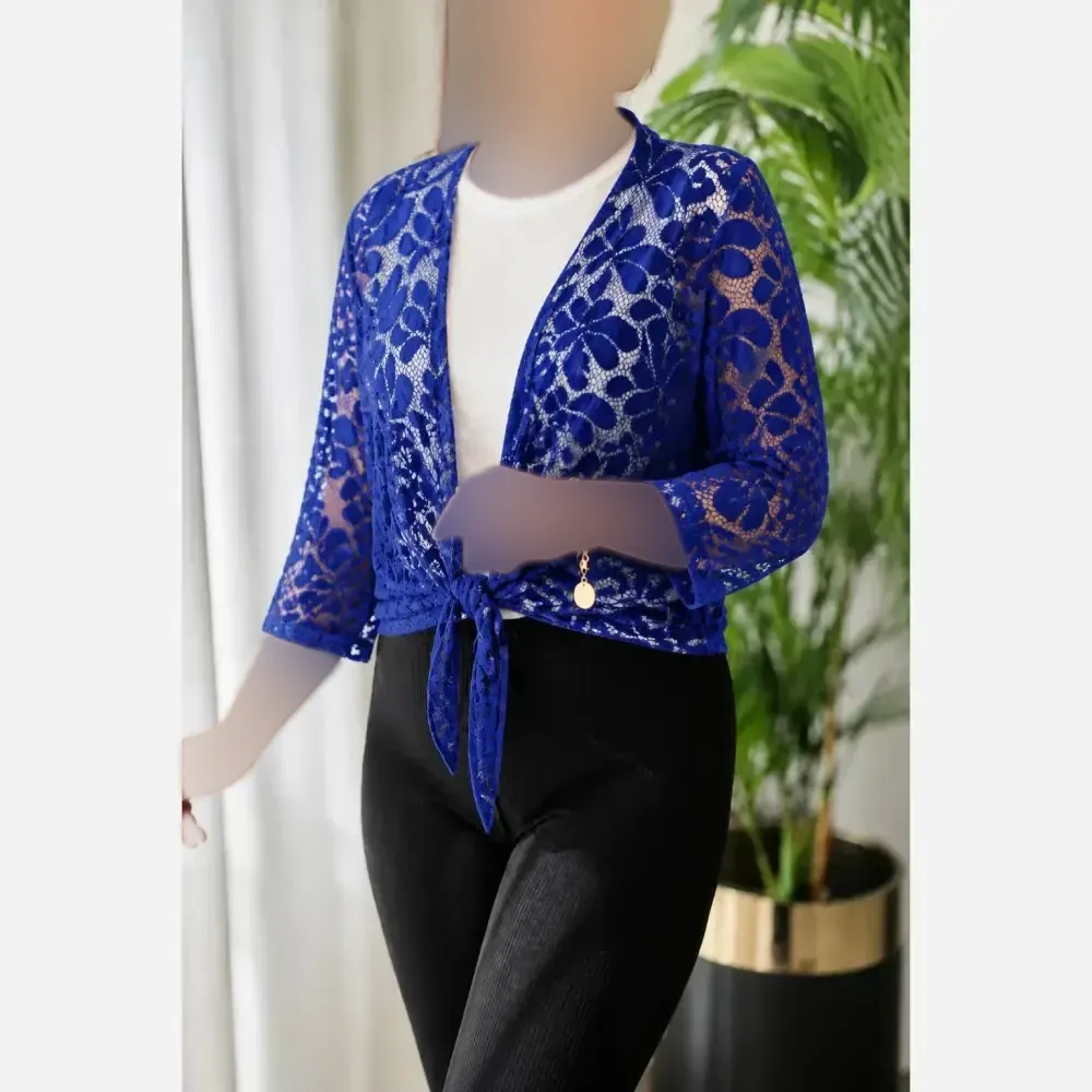 ست گره ای إلسا رویه تور دانتل و تیشرت ویسکوز فری سایز
