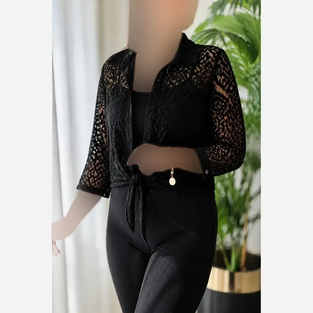 ست گره ای إلسا رویه تور دانتل و تیشرت ویسکوز فری سایز