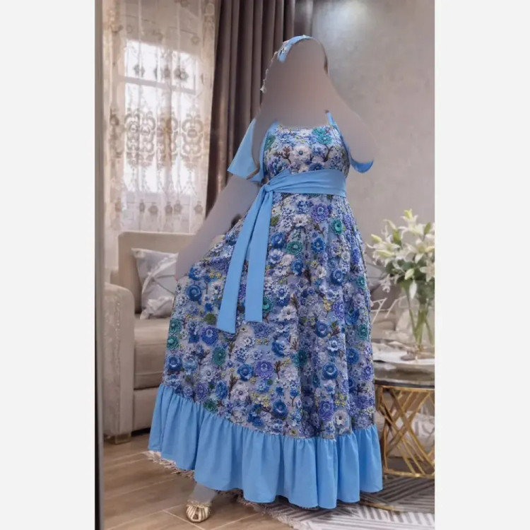 ست دو تیکه نخی خرجکار مازراتی مدل مرمر سایز فری تا 48