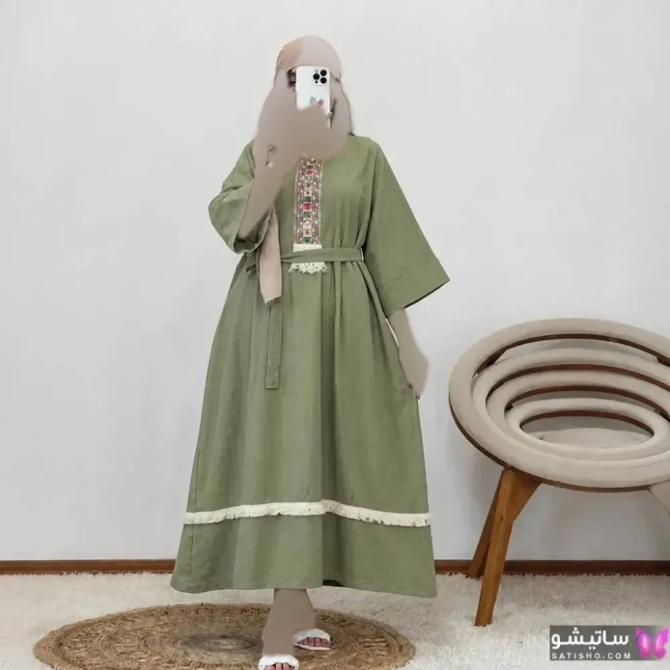 کفتان نوار کنفی موسلین دبل فیس فری سایز زنانه مشکی سدری قد 120