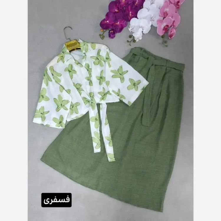 ست گره ای آیسانا شومیز نخ اسلپ دامن صوفیا شانتون فری تا 46