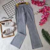 شلوار دمپا نیل جین کاغذی زنانه سایز بزرگ