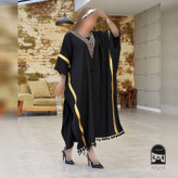 مانتو زنانه مدل پانچ هرای جنس کرسپو لایکو گرم بالا خرجکار نوار طلایی هندیپولک ترک فری سایز ۳۶تا۶۰