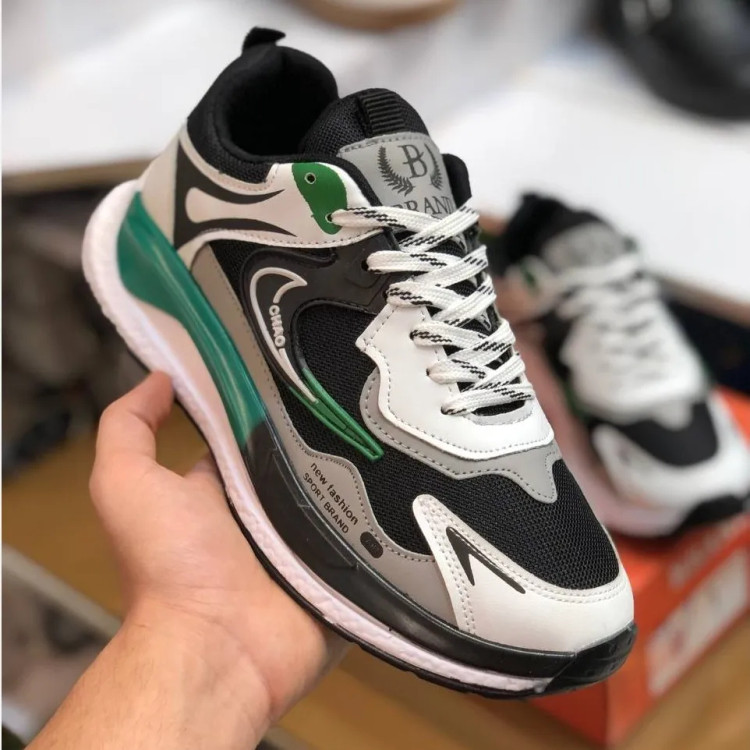 کفش نایک بتا مردانه سفید سبز کتونی اسپرت راحت و سبک