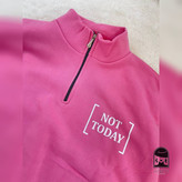 هودی دورس زنانه مدل NOT TODAY جنس دورس پنبه تو کرکی فری سایز 36 تا 46