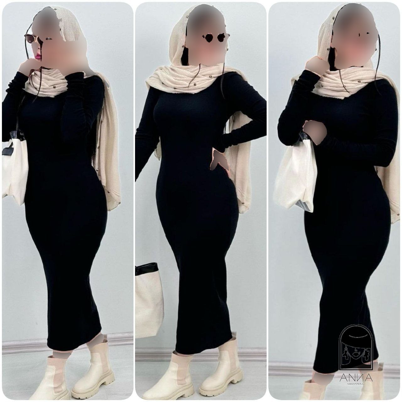 مانتو زنانه مدل زیر ماکسی یقه اسکی جنس فانریپ کش فری سایز
