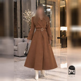 پالتو زنانه مدل رسپینا جنس کتان سایز ۱ تا ۲