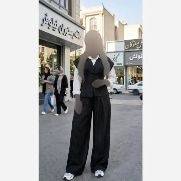 جلیقه شلوار زنانه پرشیا دیپلمات رنگ مشکی و سورمه ای سایز 1 و 2