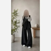 ست سه تیکه ملوسک کرپ مازراتی و شومیز داکرون راه راه سایز 38 تا 46